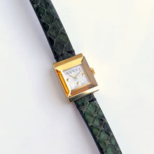 Load image into Gallery viewer, Boxed Gucci G Frame Watch with Square Mother of Pearl Dial and Double