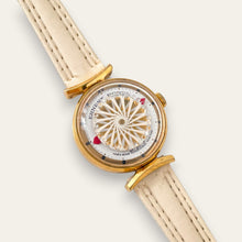 Load image into Gallery viewer, Vintage Ernest Borel Cocktail Kaleidoscope Gold Mechanical Watch 1970s