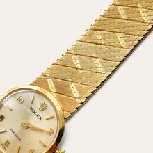 Load image into Gallery viewer, Vintage Rolex Precision Ladies 9ct Gold Watch 1965 Mechanical Bracelet