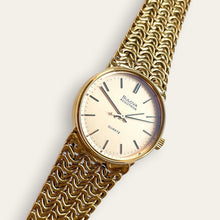 Load image into Gallery viewer, Vintage 1978 Gold-Plated Bulova Accutron Quartz Watch