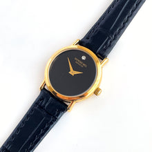 Load image into Gallery viewer, Ladies' Gold-Plated Raymond Weil Quartz Watch with Leather Strap and Black Dial