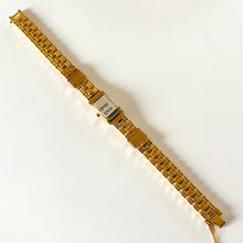 Load image into Gallery viewer, Very Rare 1990s Gold-Plated Lassale (Seiko) Quartz Watch with Black Diamond-Set Dial