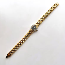 Load image into Gallery viewer, Rare Vintage 1993 Gold-Plated Ladies' Seiko Quartz Watch With Diamond Bezel
