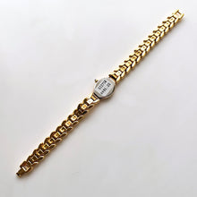Load image into Gallery viewer, Rare Vintage 1993 Gold-Plated Ladies' Seiko Quartz Watch With Diamond Bezel