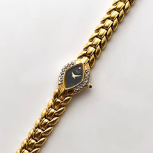 Load image into Gallery viewer, Rare Vintage 1993 Gold-Plated Ladies' Seiko Quartz Watch With Diamond Bezel