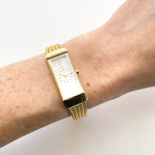 Load image into Gallery viewer, Vintage 90s Yves Saint Laurent Ladies' Quartz Watch with Gold-Plated Bracelet and White Dial