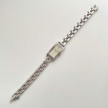 Load image into Gallery viewer, Vintage 1990s Silver-Tone Ladies' Seiko Tissé Quartz Watch With Rectangular Dial