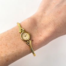 Load image into Gallery viewer, Tiny 1990s Gold-Plated Ladies' Seiko Quartz Watch With Semi Bangle Bracelet