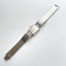 Load image into Gallery viewer, Vintage 90s Yves Saint Laurent Ladies' Tank-Style Quartz Watch with Two-Tone Bracelet