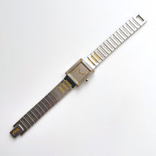 Load image into Gallery viewer, Vintage 90s Yves Saint Laurent Ladies' Tank-Style Quartz Watch with Two-Tone Bracelet