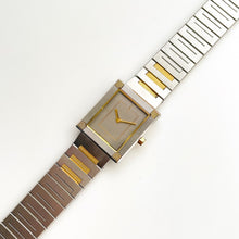 Load image into Gallery viewer, Vintage 90s Yves Saint Laurent Ladies' Tank-Style Quartz Watch with Two-Tone Bracelet