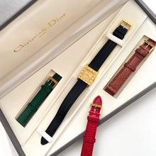 Load image into Gallery viewer, Rare Boxed Vintage Dior "La Parisienne" Quartz Watch with 4 Interchangeable Straps