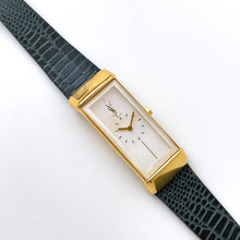 Load image into Gallery viewer, Vintage 90s Yves Saint Laurent Ladies' Quartz Watch with Gray Leather Strap and White Dial