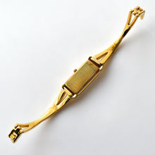 Load image into Gallery viewer, Vintage 1990s Gold-Plated Ladies' Nina Ricci Bangle Quartz Watch with Rectangular Dial