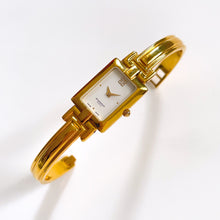 Load image into Gallery viewer, Vintage 1990s Gold-Plated Ladies' Givenchy Bangle Quartz Watch with Rectangular Dial