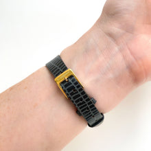 Load image into Gallery viewer, Vintage 90s Yves Saint Laurent Ladies' Quartz Watch with Gray Leather Strap and White Dial