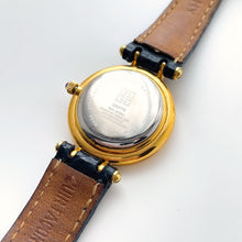 Load image into Gallery viewer, Vintage 1990s Gold-Plated Ladies' Givenchy 'Griffe' Quartz Watch with Black Leather Strap