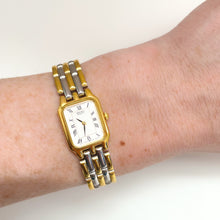 Load image into Gallery viewer, Vintage 1990s Two-Tone Ladies' Seiko Quartz Watch With Tank-Like Dial and Roman Numerals