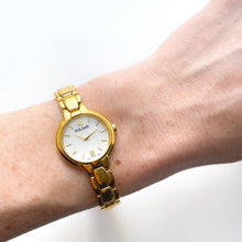 Load image into Gallery viewer, Ladies Pulsar (by Seiko) Watch with Gold-Plated Bracelet and Round Gold Dial
