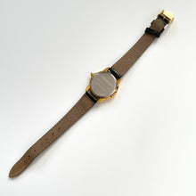 Load image into Gallery viewer, Vintage Yves Saint Laurent Gold-Plated Ladies' Quartz Watch with Dark Green Leather Strap