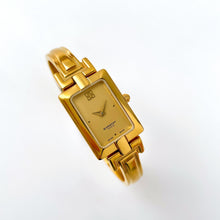 Load image into Gallery viewer, Vintage 1990s Gold-Plated Ladies' Givenchy Bangle Quartz Watch with Rectangular Dial