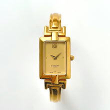Load image into Gallery viewer, Vintage 1990s Gold-Plated Ladies' Givenchy Bangle Quartz Watch with Rectangular Dial