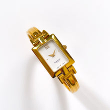 Load image into Gallery viewer, Vintage 1990s Gold-Plated Ladies' Givenchy Bangle Quartz Watch with Rectangular Dial