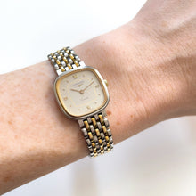 Load image into Gallery viewer, Vintage Ladies' Two-Tone Longines Quartz Watch with Square Dial