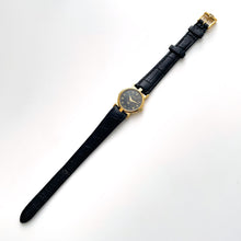 Load image into Gallery viewer, 90s Gold-Plated Ladies' Gucci Quartz Watch with Black Leather Strap - Boxed