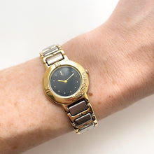 Load image into Gallery viewer, Vintage Boxed 1991 Yves Saint Laurent Ladies' Quartz Watch with Two-Tone Bracelet and Black Dial