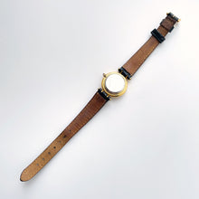 Load image into Gallery viewer, Vintage 1990s Gold-Plated Ladies' Givenchy 'Griffe' Quartz Watch with Black Leather Strap