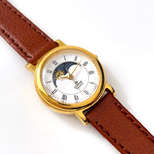 Load image into Gallery viewer, Ladies' Vintage Gold-Plated Lorus Sun & Moon Phase Quartz Watch
