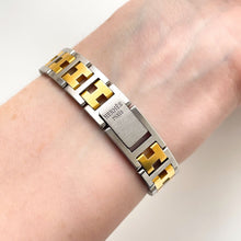 Load image into Gallery viewer, Vintage Two-Tone Hermès Clipper Ladies' Quartz Watch with Round Beige Dial