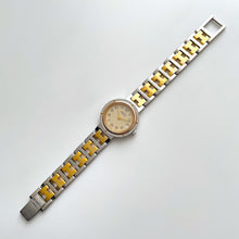 Load image into Gallery viewer, Vintage Two-Tone Hermès Clipper Ladies' Quartz Watch with Round Beige Dial