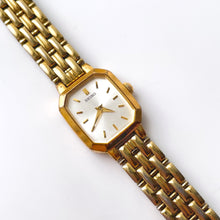 Load image into Gallery viewer, Vintage 1990s Gold-Tone Ladies' Seiko Quartz Watch With Tank-Like Dial
