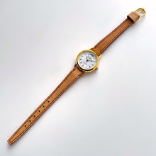 Load image into Gallery viewer, Vintage Ladies' Louifrey Moon Phase Quartz Watch with Light Brown Leather Strap