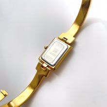 Load image into Gallery viewer, Vintage 1990s Gold-Plated Ladies' Givenchy Bangle Quartz Watch with Rectangular Dial