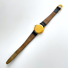 Load image into Gallery viewer, Vintage Christian Dior Gold-Plated Ladies' Quartz Watch with Black Leather Strap