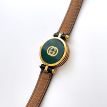 Load image into Gallery viewer, Vintage 1990 Ladies' Gucci Stack Quartz Watch with Green and Beige Dial