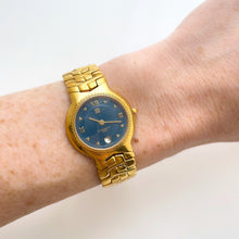 Load image into Gallery viewer, Vintage 1990s Gold-Plated Ladies' Givenchy Quartz Watch with Blue Dial