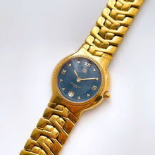 Load image into Gallery viewer, Vintage 1990s Gold-Plated Ladies' Givenchy Quartz Watch with Blue Dial