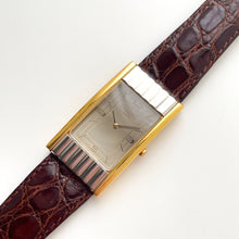 Load image into Gallery viewer, Vintage Christian Dior Two-Tone Gold & Silver Quartz Watch with Brown Leather Strap