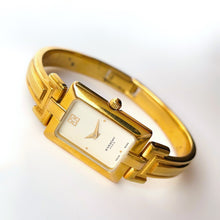 Load image into Gallery viewer, Vintage 1990s Gold-Plated Ladies' Givenchy Bangle Quartz Watch with Rectangular Dial