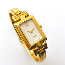 Load image into Gallery viewer, Vintage 1990s Gold-Plated Ladies' Givenchy Bangle Quartz Watch with Rectangular Dial