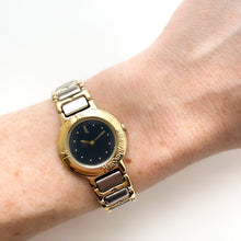 Load image into Gallery viewer, Vintage Boxed 1991 Yves Saint Laurent Ladies' Quartz Watch with Two-Tone Bracelet and Black Dial