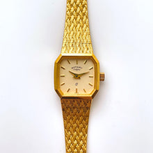 Load image into Gallery viewer, Ladies' Rotary Quartz Watch With Octagon Dial and Gold-Plated Integrated Bracelet
