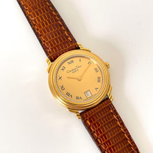Load image into Gallery viewer, Vintage Christian Dior Gold-Plated Ladies' Quartz Watch with Brown Leather Strap - Boxed