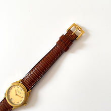 Load image into Gallery viewer, Vintage Christian Dior Gold-Plated Ladies' Quartz Watch with Brown Leather Strap - Boxed