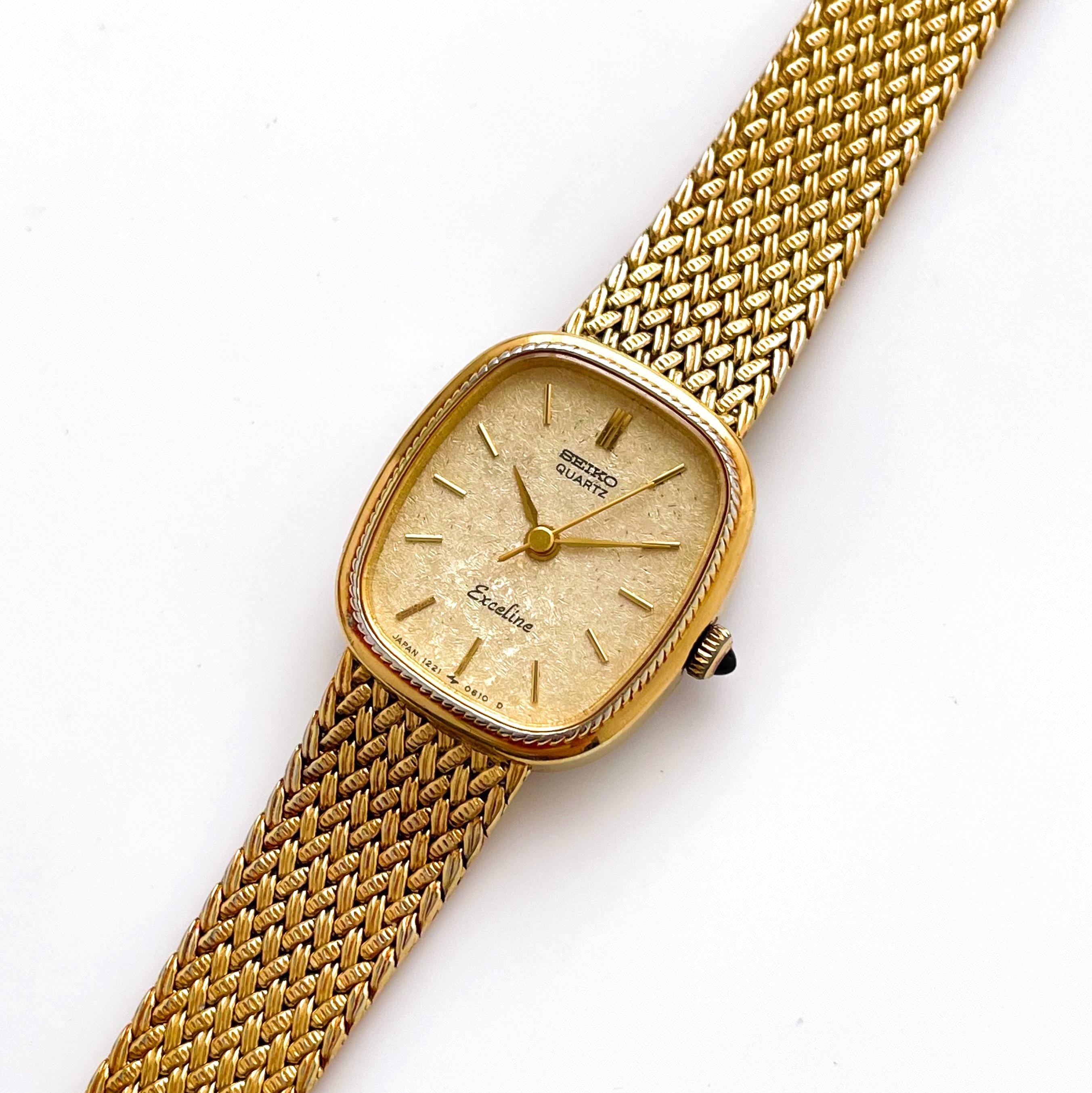 Vintage 1990s Gold-Plated Ladies' Seiko Exceline Quartz