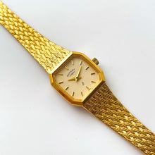 Load image into Gallery viewer, Ladies' Rotary Quartz Watch With Octagon Dial and Gold-Plated Integrated Bracelet